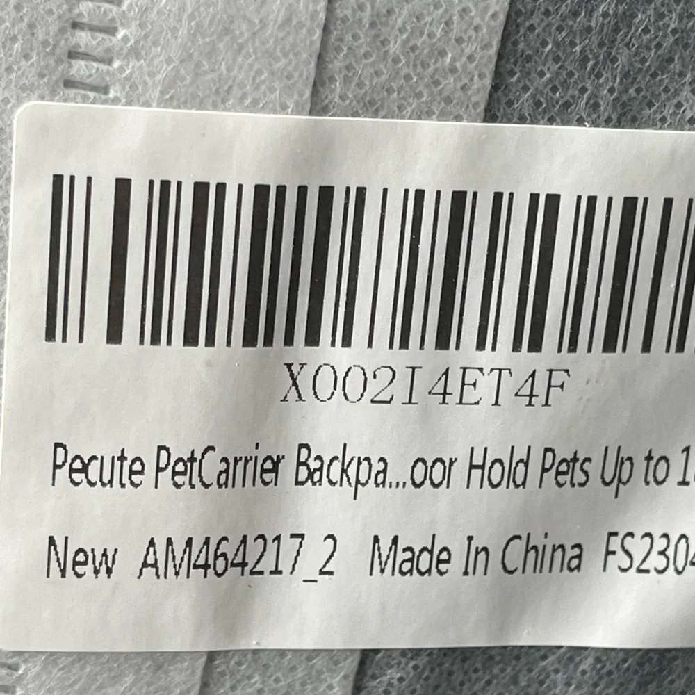 Petcute backpack pet carrier